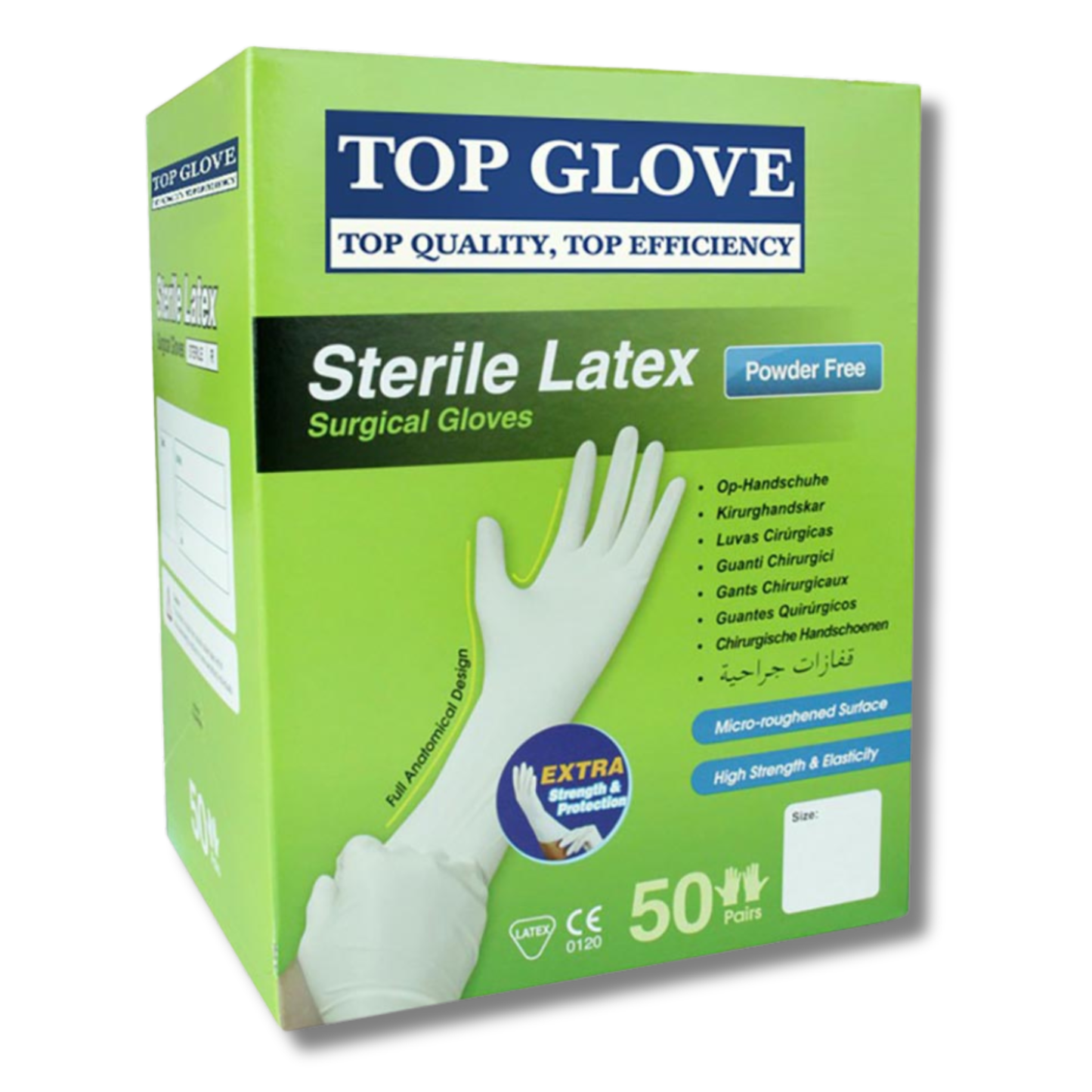 TOP GLOVE SURGICAL GLOVES POWDER FREE 50 PAIRS/BOX