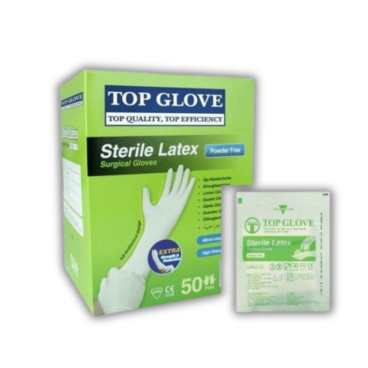 TOP GLOVE SURGICAL GLOVES POWDER FREE 50 PAIRS/BOX