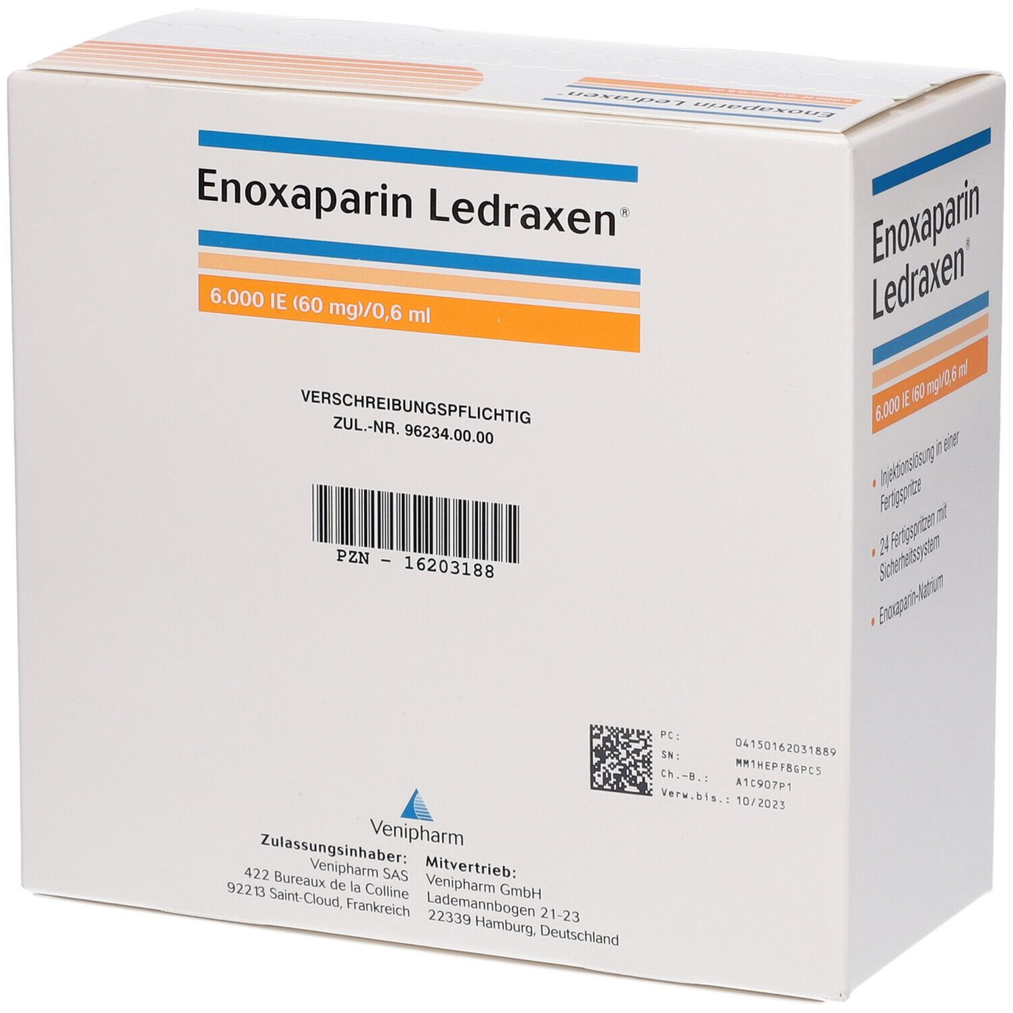 Enoxaparin Ledraven® 6.000 IE (60 mg)/0.6 ml – Solution for Injection